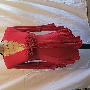 Venus red long blouse or dress
